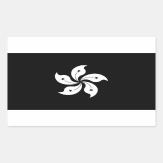 Sticker Rectangulaire Drapeau régional de la fleur d'orchidée noire de H
