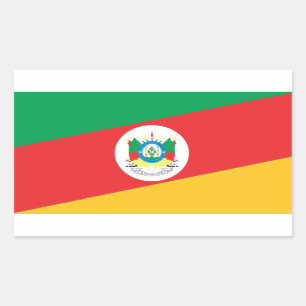 Sticker Rectangulaire Drapeau Rio Grande Do Sul Brésil