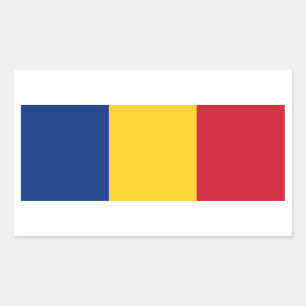 Sticker Rectangulaire Drapeau Roumanie/Roumanie