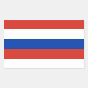 Sticker Rectangulaire Drapeau russe