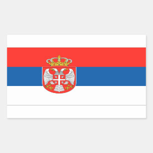 Sticker Rectangulaire Drapeau serbe