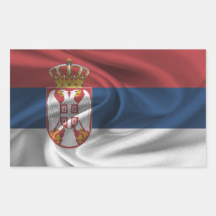 Sticker Rectangulaire Drapeau Serbie
