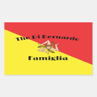 Drapeau Sicile Famille Sicilienne Personnalisée