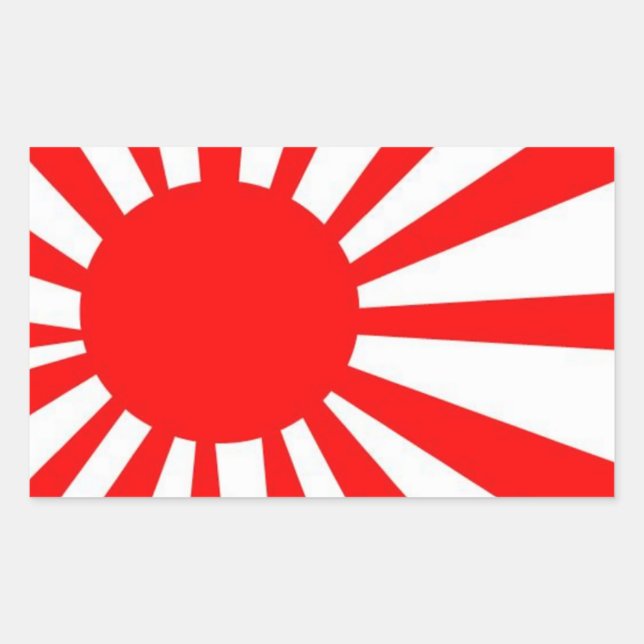 Sticker Rectangulaire Drapeau solaire japonais (Devant)