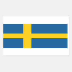 Sticker Rectangulaire Drapeau Suède