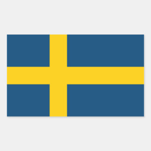 Sticker Rectangulaire Drapeau suédois