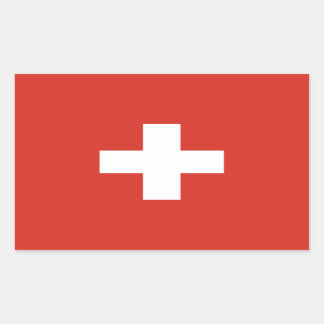 Sticker Rectangulaire Drapeau Suisse