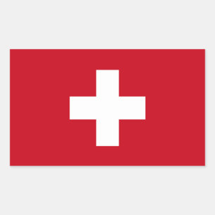 Sticker Rectangulaire Drapeau suisse