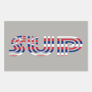Sticker Rectangulaire Drapeau SUP Hawaii