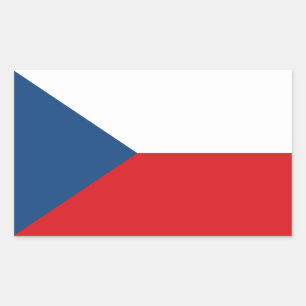 Sticker Rectangulaire Drapeau tchèque, Drapeau de la République tchèque