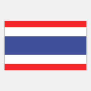 Sticker Rectangulaire Drapeau Thaïlande