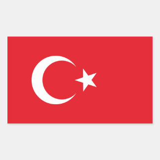 Sticker Rectangulaire Drapeau turc