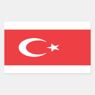Sticker Rectangulaire Drapeau turc