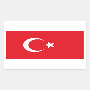 Sticker Rectangulaire Drapeau turc