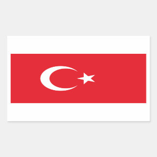 Sticker Rectangulaire Drapeau turc