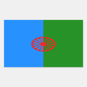 Sticker Rectangulaire Drapeau tzigane romani officiel