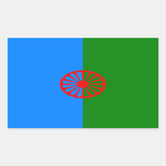 Sticker Rectangulaire Drapeau tzigane romani officiel