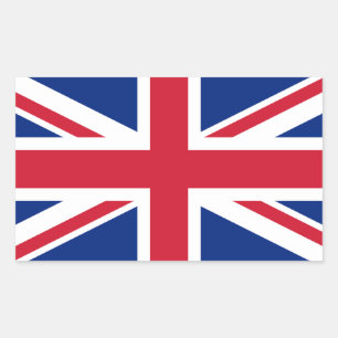 Sticker Rectangulaire Drapeau Union Jack du Royaume-Uni
