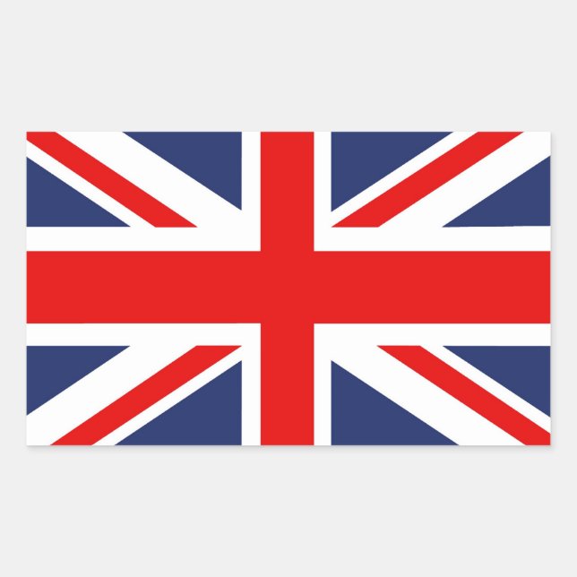 Sticker Rectangulaire Drapeau Union Jack - Royaume-Uni (Devant)