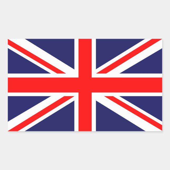 Sticker Rectangulaire Drapeau Union Jack - UK (Devant)