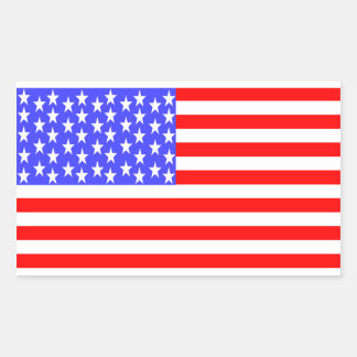 Sticker Rectangulaire Drapeau USA entièrement imprimé