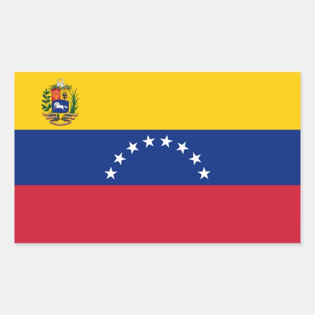 Sticker Rectangulaire Drapeau vénézuélien, Drapeau du Venezuela (Devant)
