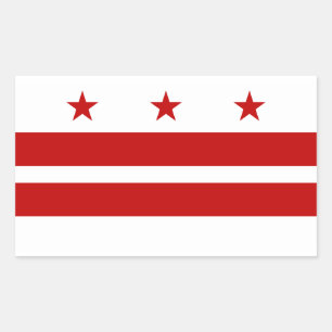 Sticker Rectangulaire Drapeau Washington DC