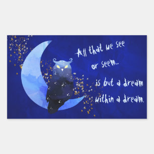 Sticker Rectangulaire Dream In a Dream Owl and Moon