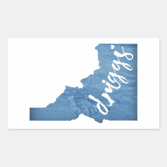 Sticker Rectangulaire Driggs Idaho Grain (Devant)