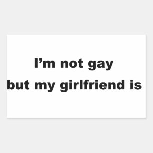 Sticker Rectangulaire Drôle Slogan Gay !