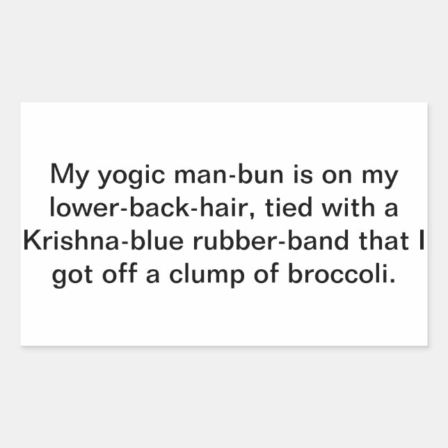 Sticker Rectangulaire Drôle yoga Krishna man-bun Hankamer Artjunkhaus Om (Devant)