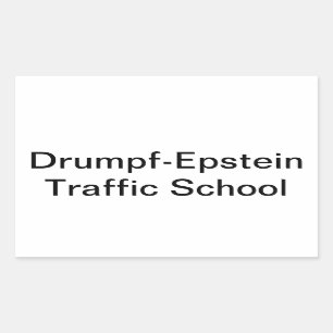 Sticker Rectangulaire Drumpf-Epstein Traite Hankamer Artjunkhaus