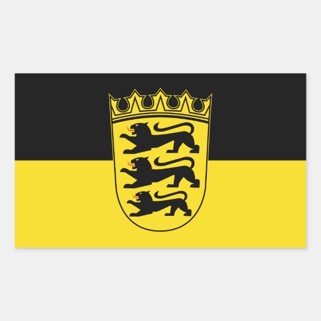 Sticker rectangulaire du Bade-Wurtemberg (Devant)