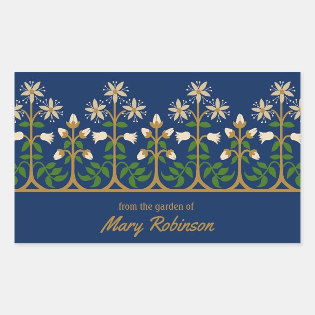 Sticker Rectangulaire Du jardin Art nouveau CC0260 Augustus Pugin (Devant)