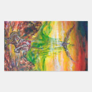 STICKER RECTANGULAIRE DUEL MAGIQUE ENTRE BRADAMANT ET NEGROMANCER