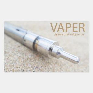 Sticker Rectangulaire E-cig et vapeurs
