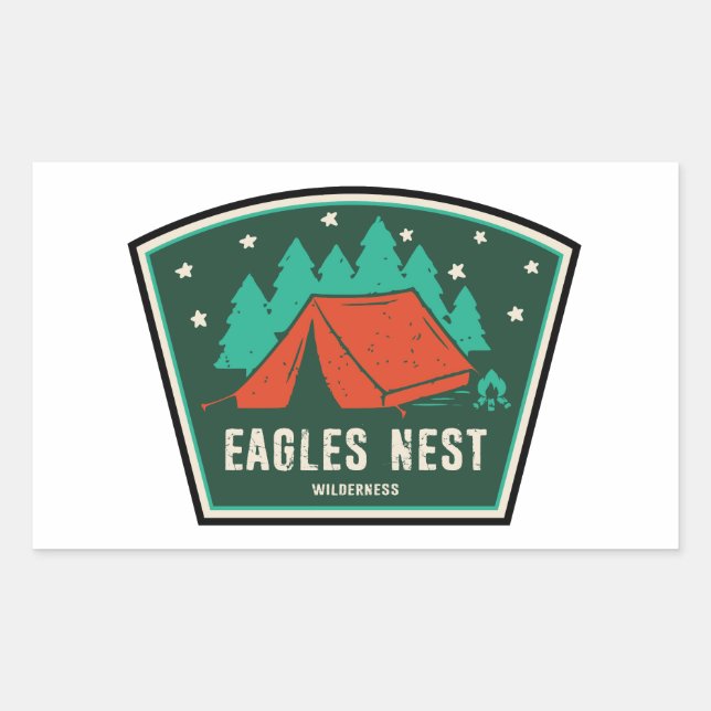Sticker Rectangulaire Eagles Nest Wilderness Colorado Camping (Devant)
