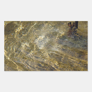 Sticker Rectangulaire Eau fontaine d'or