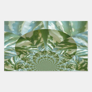 Sticker Rectangulaire Eco Green Camo Kaleidoscope Art Design d'impressio