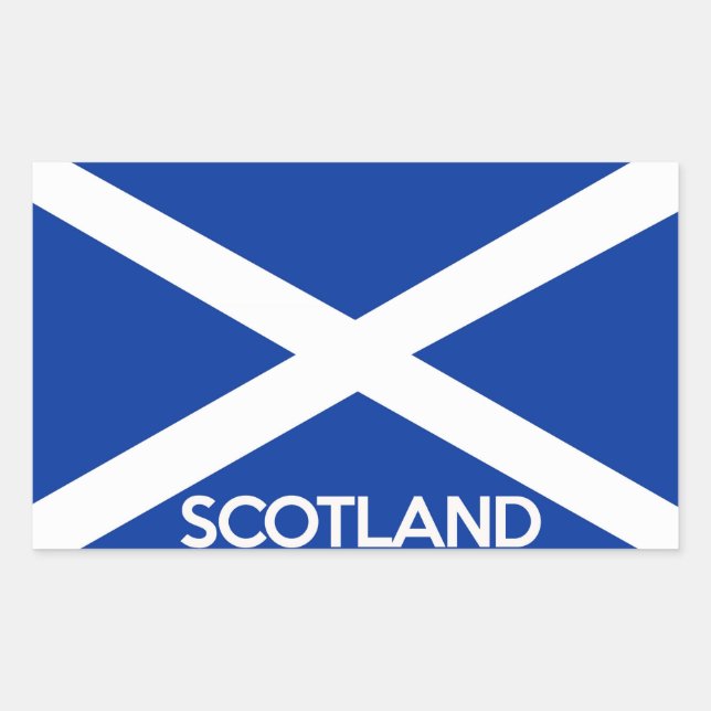 Sticker Rectangulaire écossais drapeau pays nom du texte écossais (Devant)