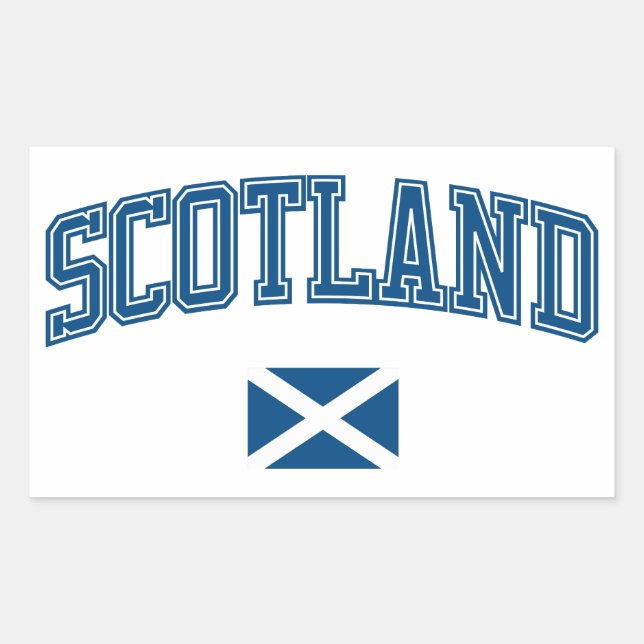 Sticker Rectangulaire Ecosse + Drapeau (Devant)
