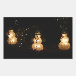 Sticker Rectangulaire Écran Luminaire Snowman