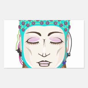Sticker Rectangulaire EEG périphérique Mineur lecture balayage signaux d