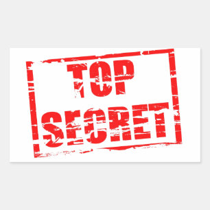 Sticker Rectangulaire Effet tampon en haut secret