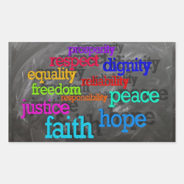 Sticker Rectangulaire Égalité (Devant)