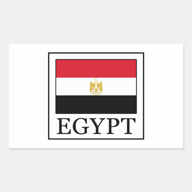 Sticker Rectangulaire Égypte (Devant)
