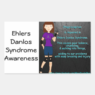 Sticker Rectangulaire Ehlers Danlos Syndrome - page de sensibilisation a