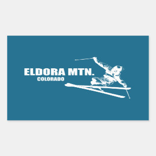 Sticker Rectangulaire Eldora Mountain Colorado Skier
