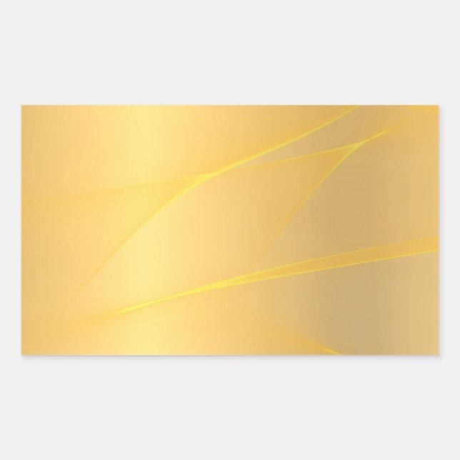 Sticker Rectangulaire Elégant Design Blank Modèle Glamour Faux Gold (Devant)