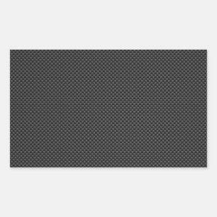 Sticker Rectangulaire Élégant Noir Carbon Fiber Style Arrière - plan d'i